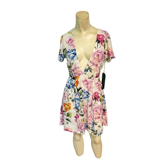 Show Me Your Mumu Women's Ibiza Mini Dress Low cut Large Fits Medium NWT - Picture 2 of 7